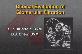 Clinical Evaluation of Glomerular Filtration