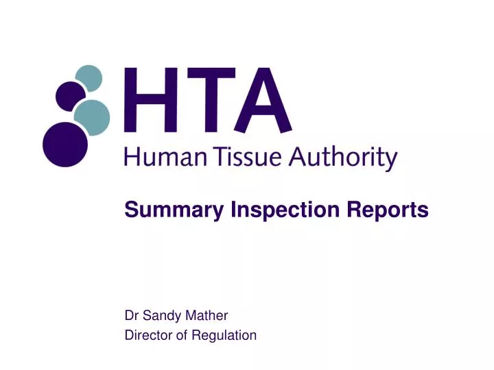 summary inspection reports