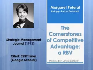 The Cornerstones of Competitive Advantage: a RBV