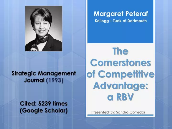 the cornerstones of competitive advantage a rbv