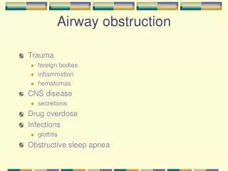 Airway obstruction