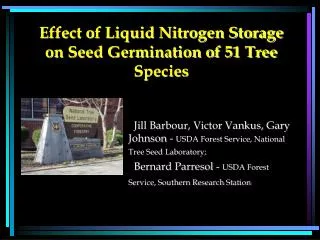 Effect of Liquid Nitrogen Storage on Seed Germination of 51 Tree Species