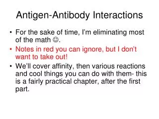 Antigen-Antibody Interactions