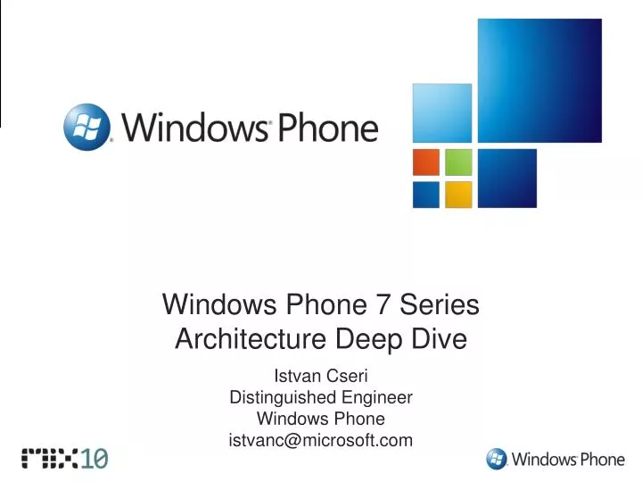 windows phone 7 series architecture deep dive
