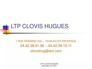 LTP CLOVIS HUGUES
