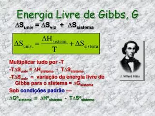 Energia Livre de Gibbs, G