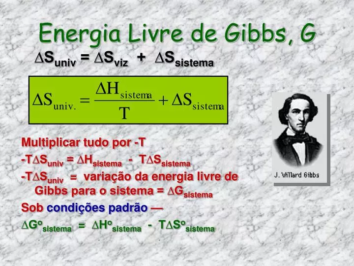 energia livre de gibbs g