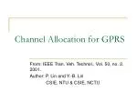 Channel Allocation for GPRS - slide 1