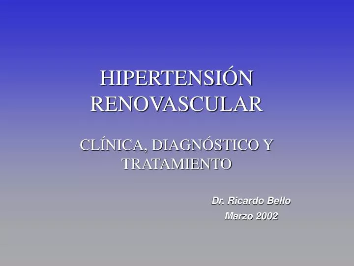 hipertensi n renovascular