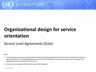 Organizational design for service orientation