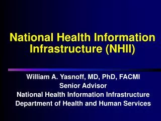National Health Information Infrastructure (NHII)