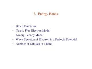 7. Energy Bands