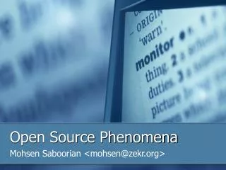 Open Source Phenomena