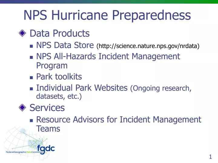 nps hurricane preparedness