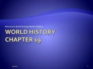 World History Chapter 19