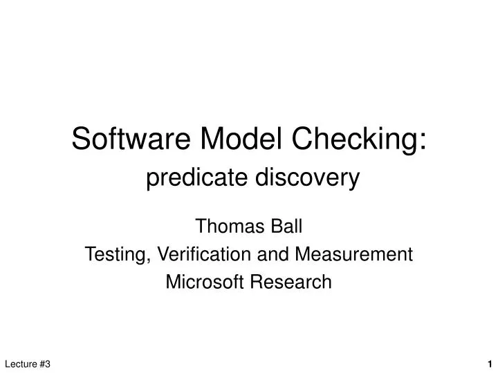 software model checking predicate discovery