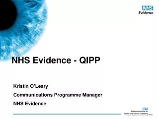 NHS Evidence - QIPP
