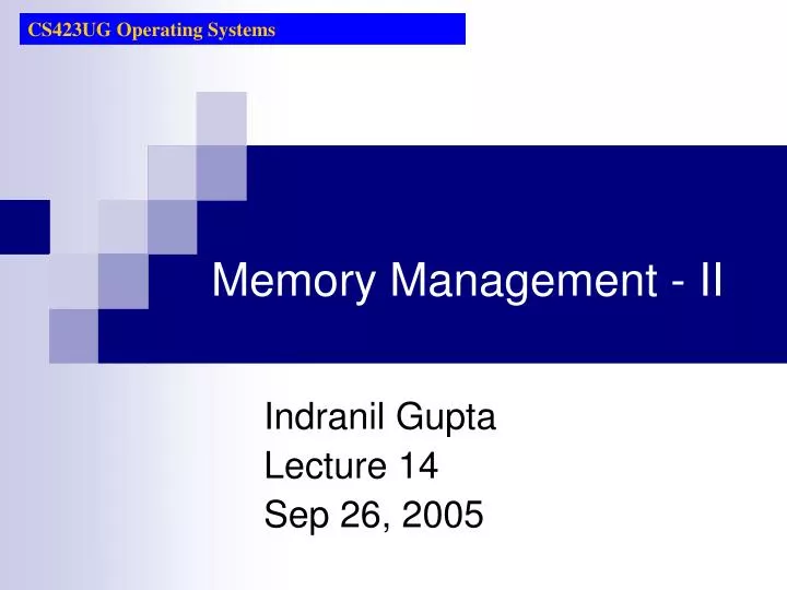 memory management ii