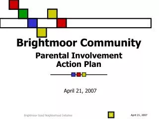 Brightmoor Community Parental Involvement Action Plan