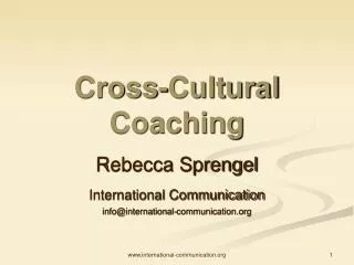 Cross-Cultural Coaching