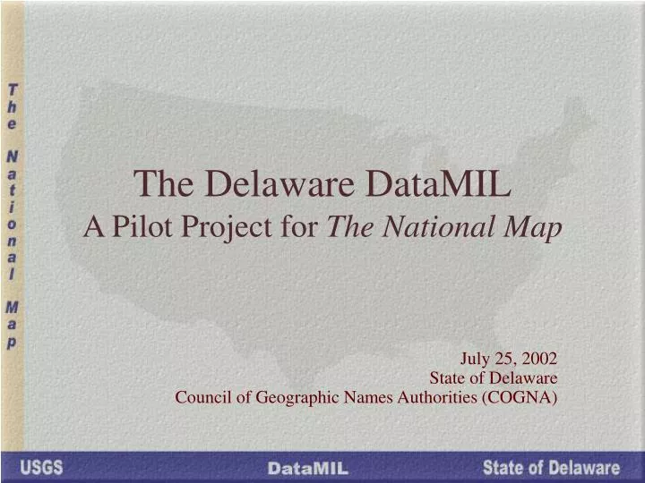 the delaware datamil a pilot project for the national map