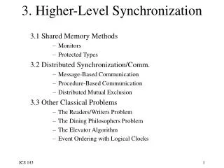 3. Higher-Level Synchronization