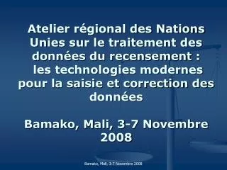 PRESENTATION DU RECENSEMENT GENERAL DE LA POPULATION ET DE L’HABITAT 2008 ALGERIE