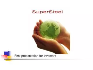 First presentation for investors
