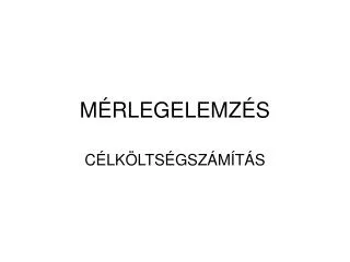 MÉRLEGELEMZÉS