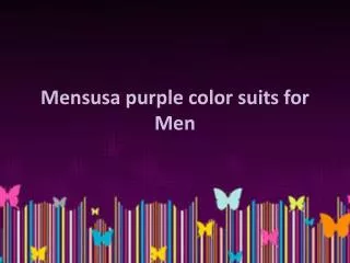 Mensusa purple color suits for Men