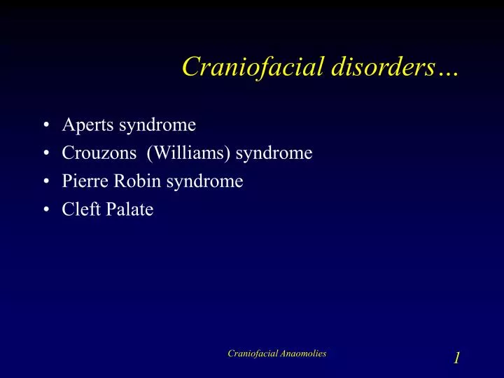 craniofacial disorders
