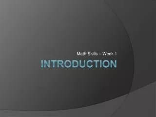 INtroduction