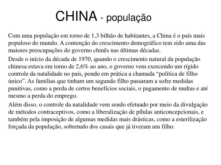 china popula o