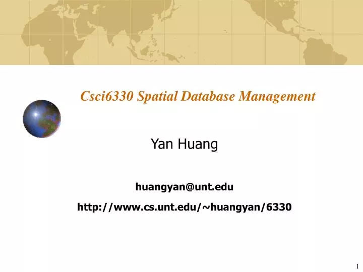 csci6330 spatial database management