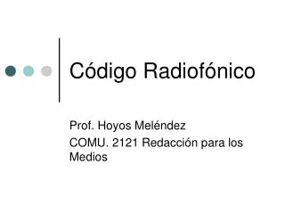 c digo radiof nico