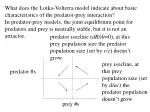What does the Lotka-Volterra model indicate about basic characteristics of the predator-prey interaction? - slide 1