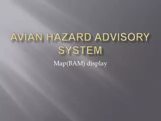 Avian Hazard Advisory System