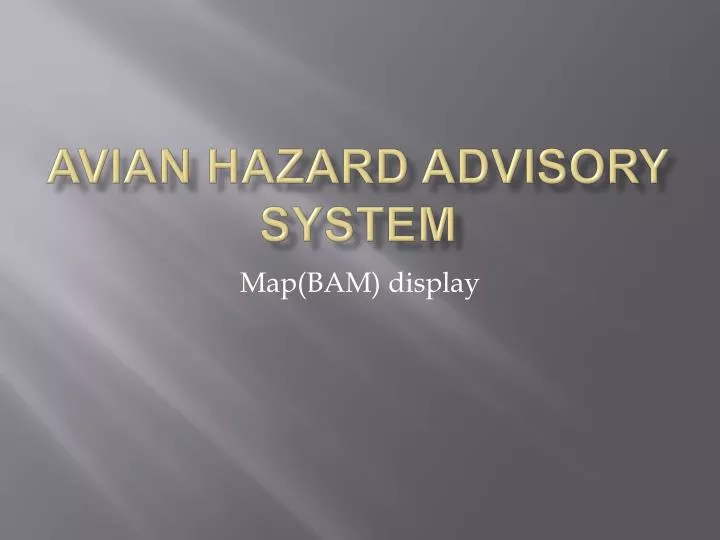 avian hazard advisory system