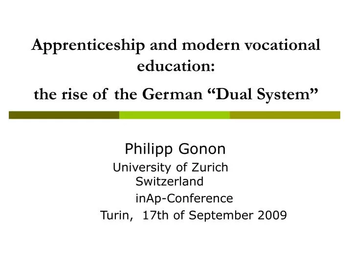 apprenticeship and modern vocational education the rise of the german dual system