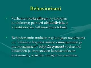 behaviorismi