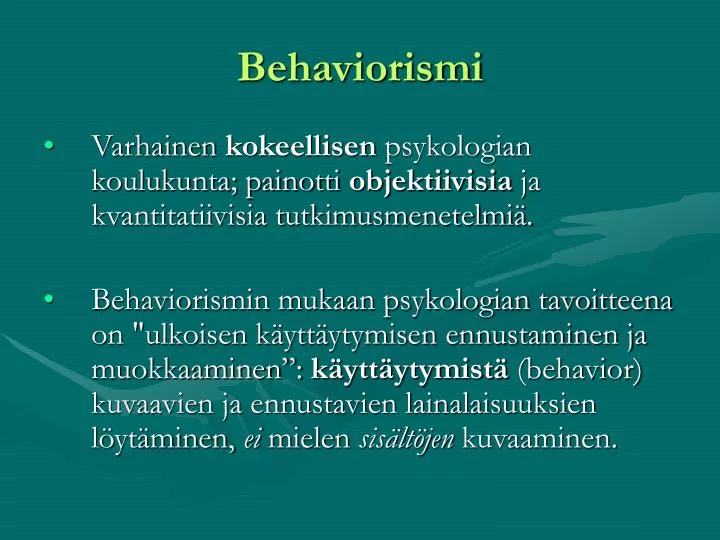 behaviorismi