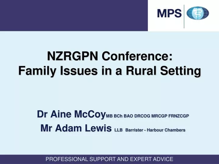 nzrgpn conference family issues in a rural setting