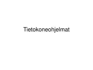 Tietokoneohjelmat