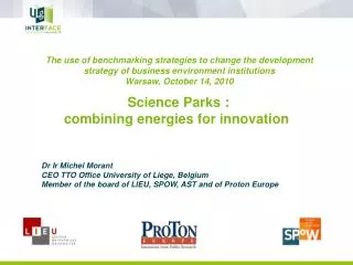 Science Parks : combining energies for innovation
