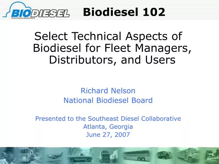 biodiesel 102