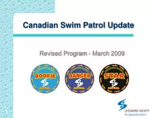 Canadian Swim Patrol Update