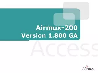 Airmux-200 Version 1.800 GA