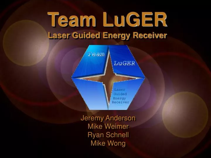 team luger laser guided energy receiver
