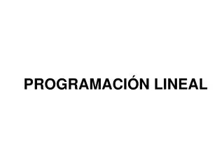 programaci n lineal