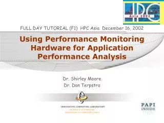 Using Performance Monitoring Hardware for Application Performance Analysis